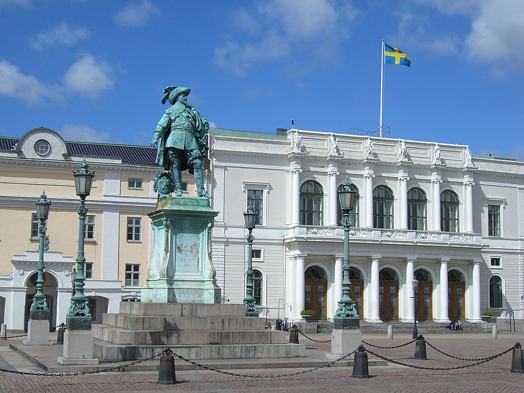 Gustav Adolf II staty på Gustav Adolfs torg i Göteborg